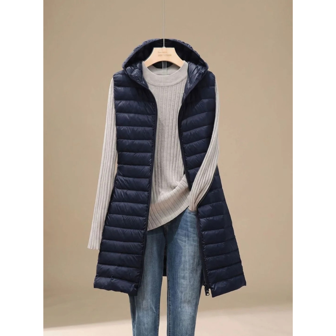 Steppjacke Damen | Lang mit Kapuze 4