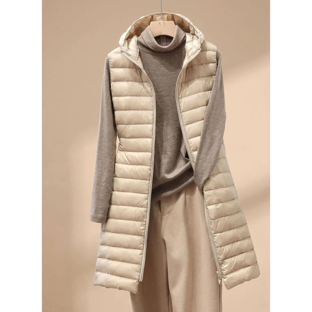 Steppjacke Damen | Lang mit Kapuze 1
