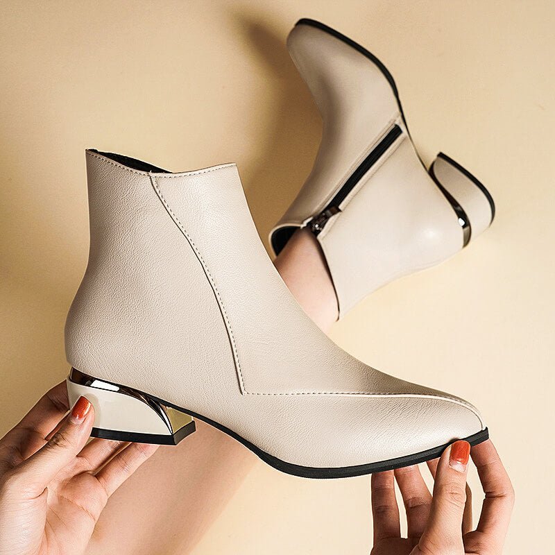 Alice | Schicke Eleganz und bequeme Stiefeletten mit niedrigem Absatz 0