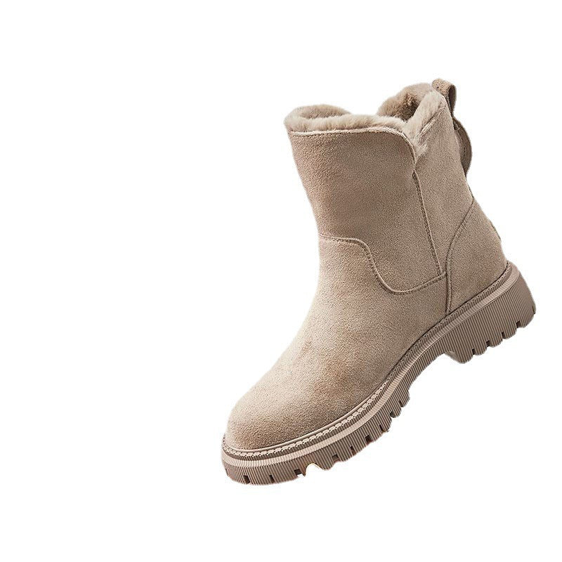 Elegante Damen-Stiefeletten mit quadratischem Absatz und kuscheligem Innenfutter - J&B - 5 - Annoboutique