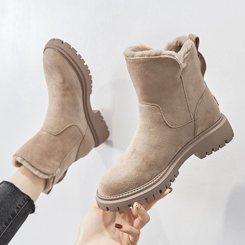 Elegante Damen-Stiefeletten mit quadratischem Absatz und kuscheligem Innenfutter - J&B - 7 - Annoboutique