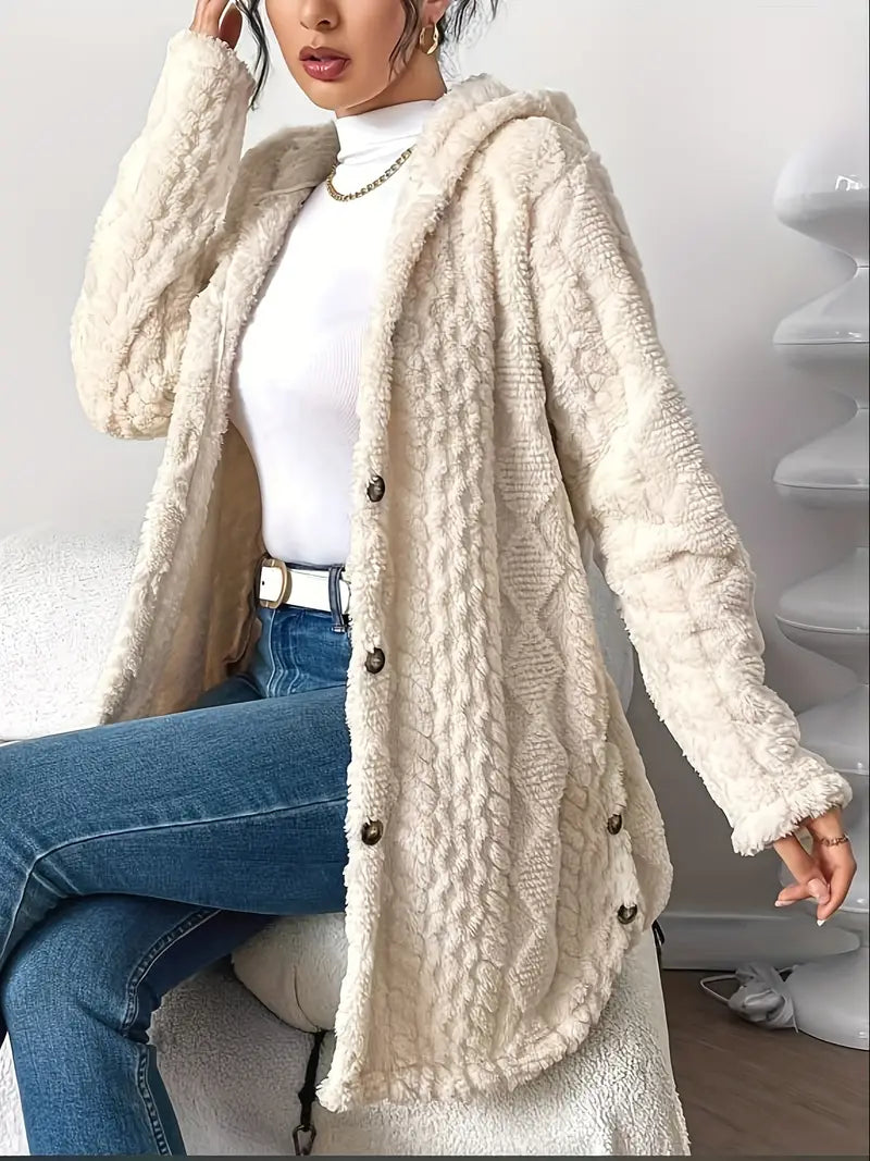 Strickjacke Damen | Zopfmuster & Kapuze