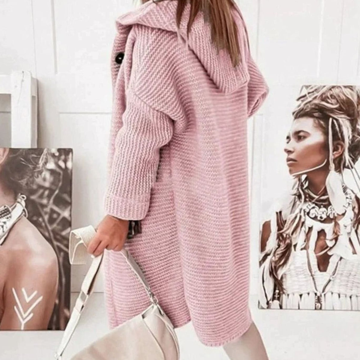 Strickjacke Damen mit Kapuze | Weich & Gemütlich