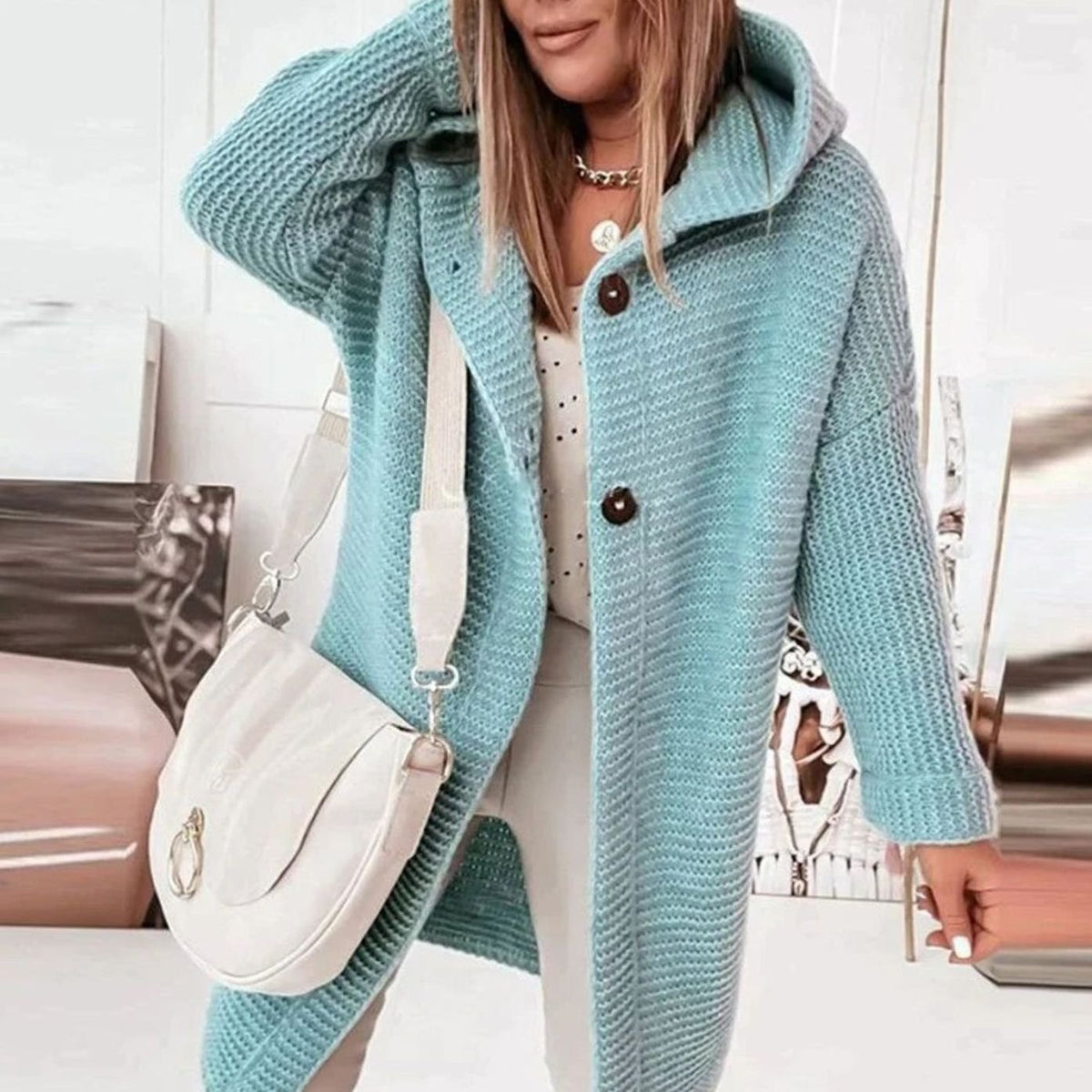 Strickjacke Damen mit Kapuze | Weich & Gemütlich