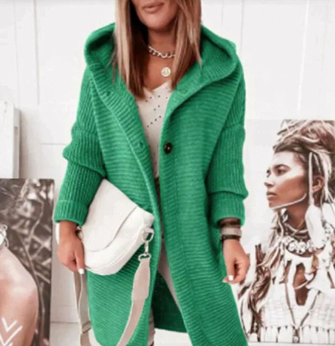 Strickjacke Damen mit Kapuze | Weich & Gemütlich