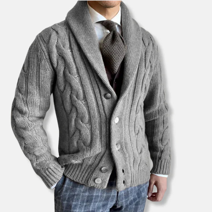 Strickjacke Herren | Zeitlos Elegant mit Schalkragen