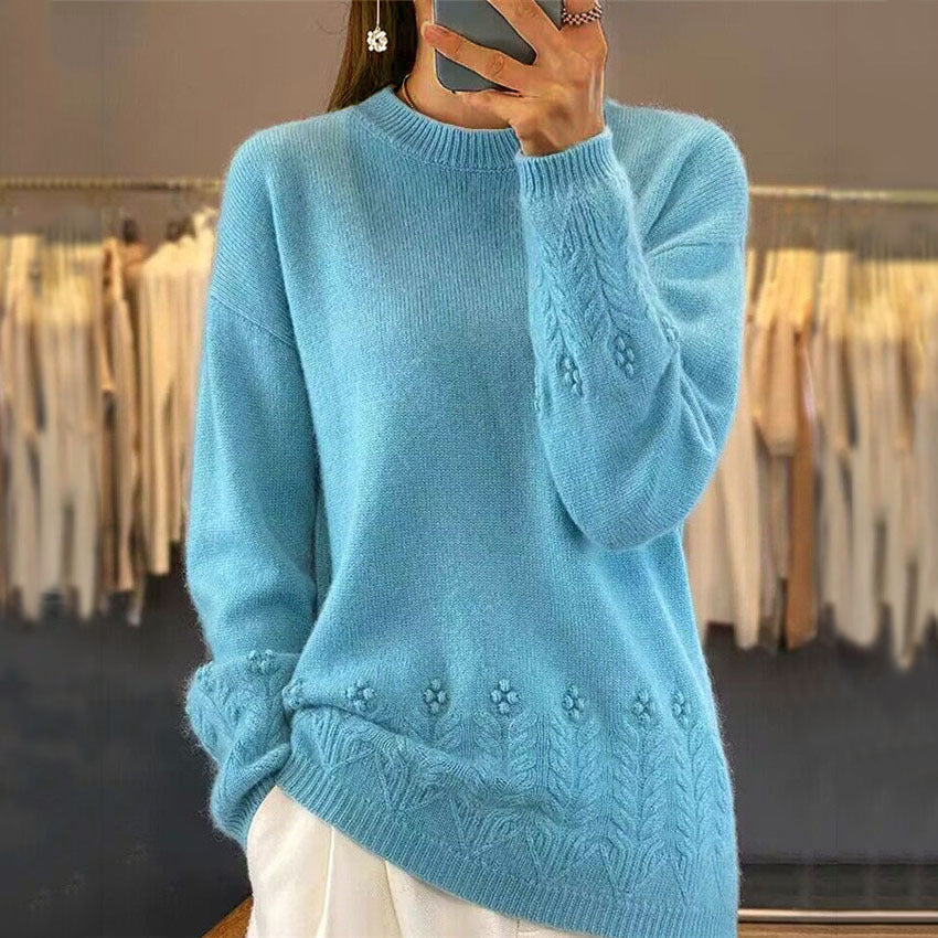Strickpullover Damen | Blumenmuster & Leicht 2