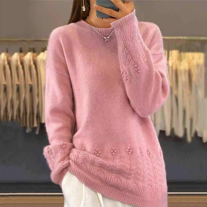 Strickpullover Damen | Blumenmuster & Leicht 3
