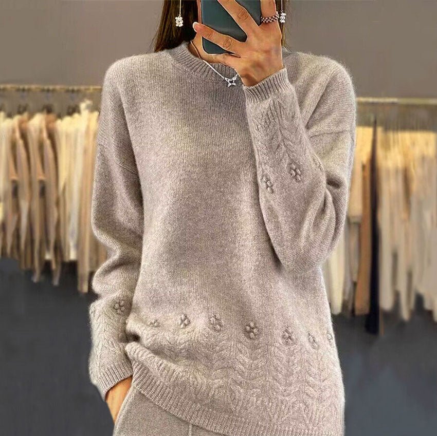 Strickpullover Damen | Blumenmuster & Leicht 4