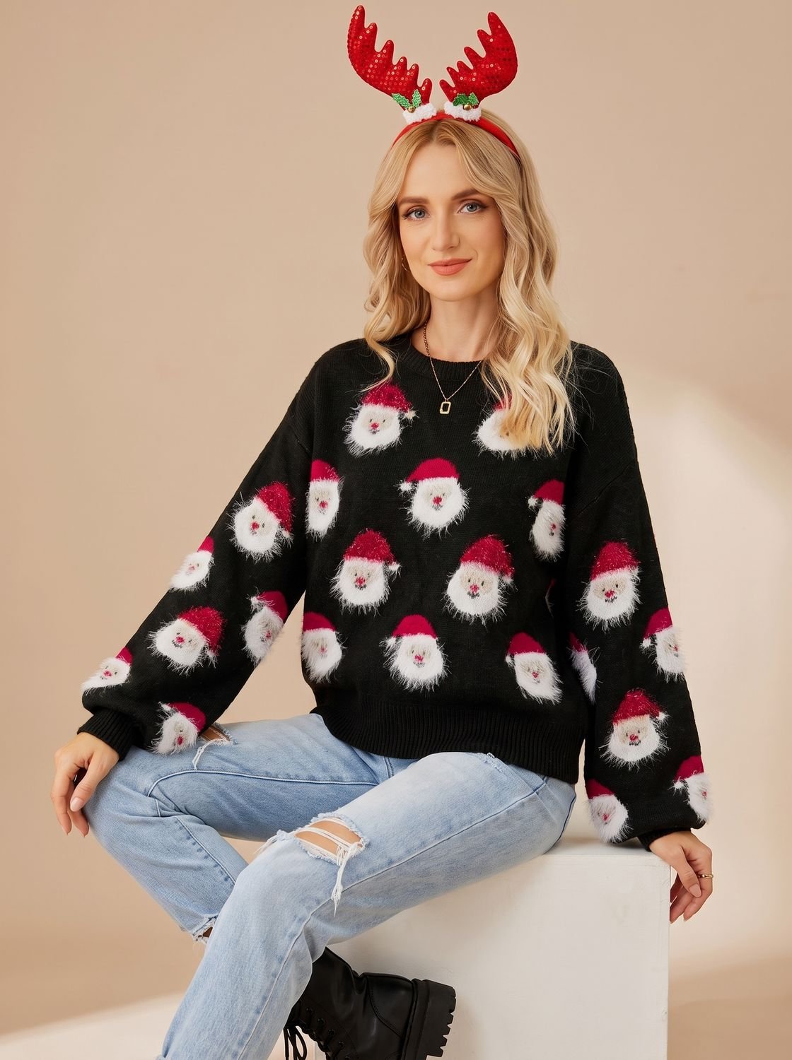Weihnachtspullover Damen | Oversized & Kuschelig Warm 5