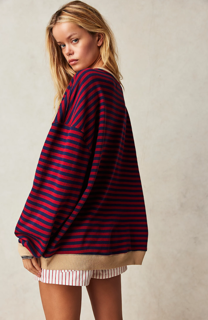 Strickpullover Damen Oversized | Ringelstreifen & Lockerer Schnitt 6