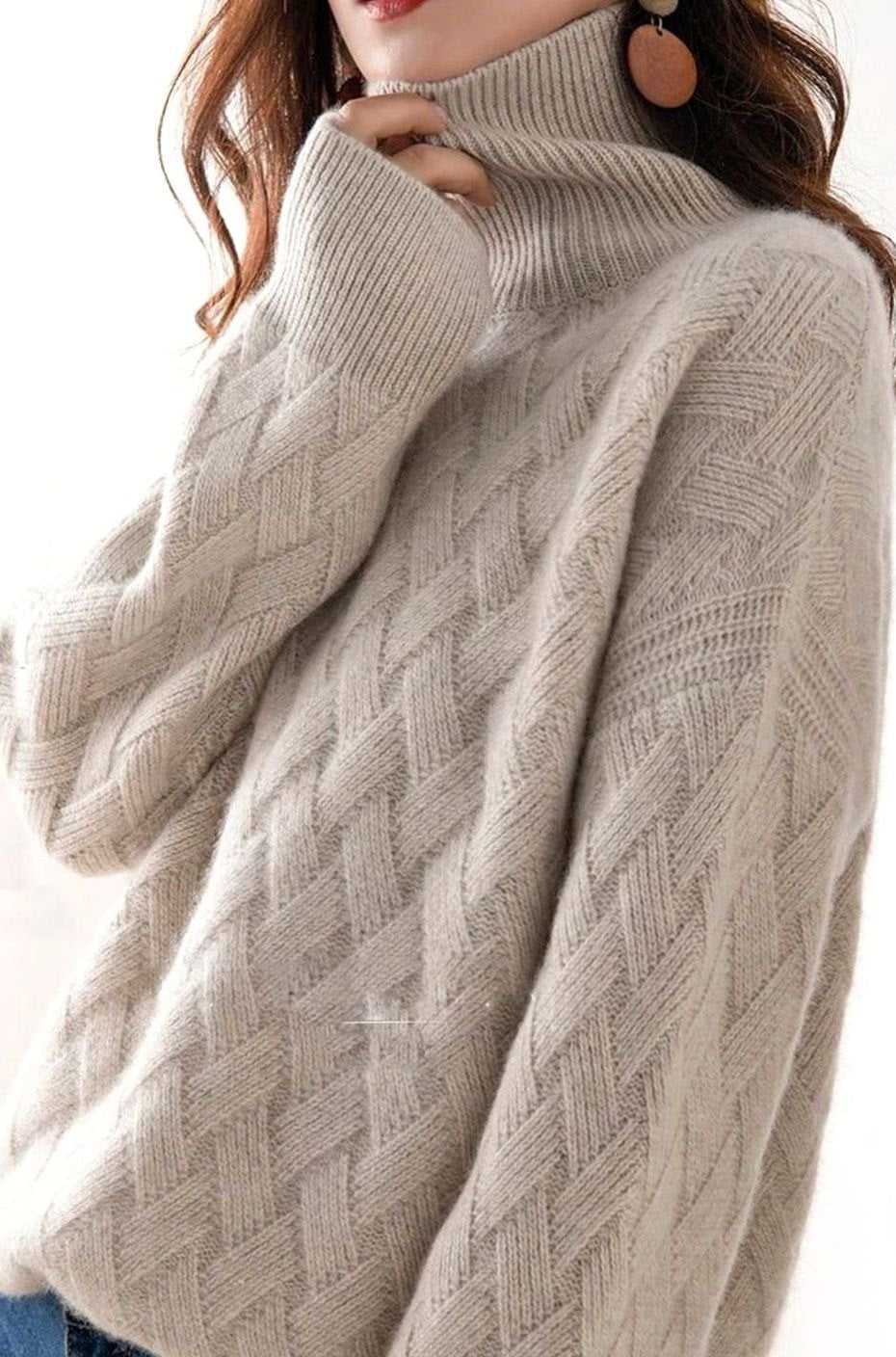 Strickpullover Damen | Oversized mit Rollkragen 3