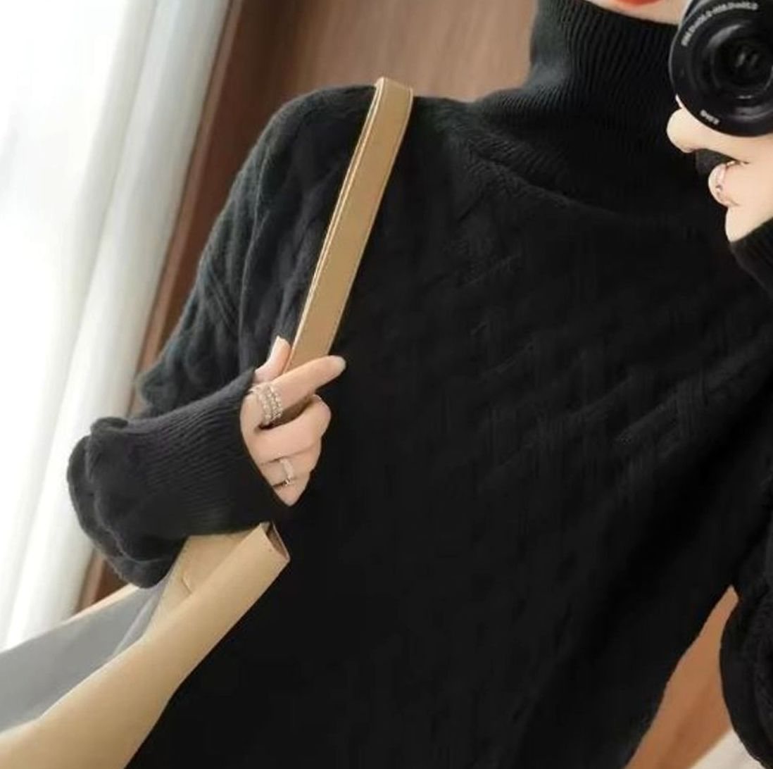 Strickpullover Damen | Oversized mit Rollkragen 4