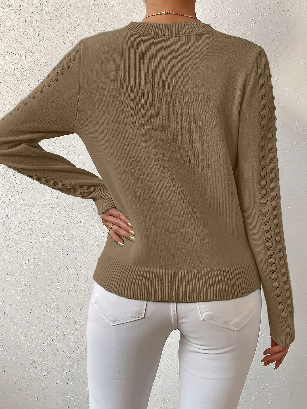 Strickpullover Damen | Pointelle-Muster & Weich