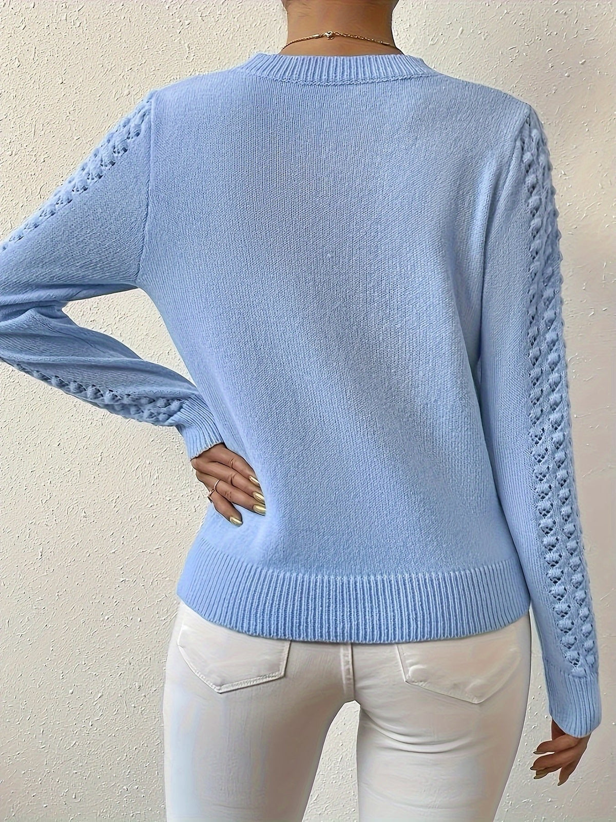 Strickpullover Damen | Pointelle-Muster & Weich