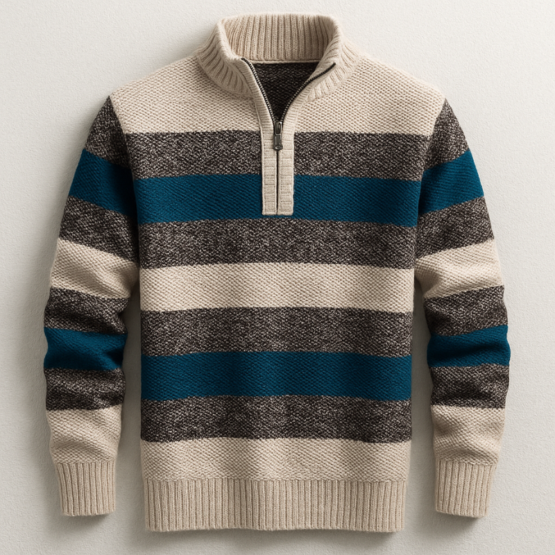 Strickpullover Damen | Reißverschluss am Kragen