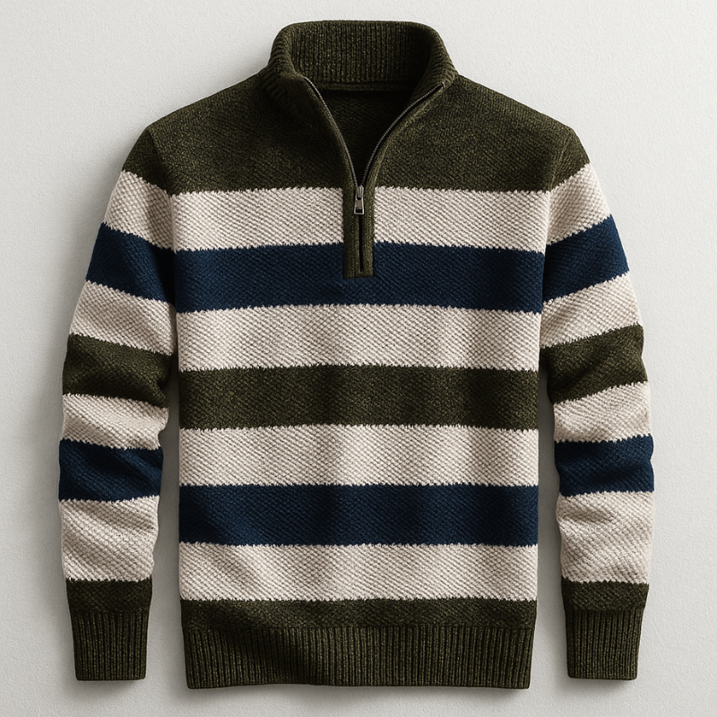 Strickpullover Damen | Reißverschluss am Kragen
