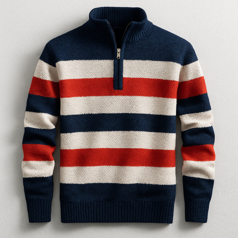 Strickpullover Damen | Reißverschluss am Kragen