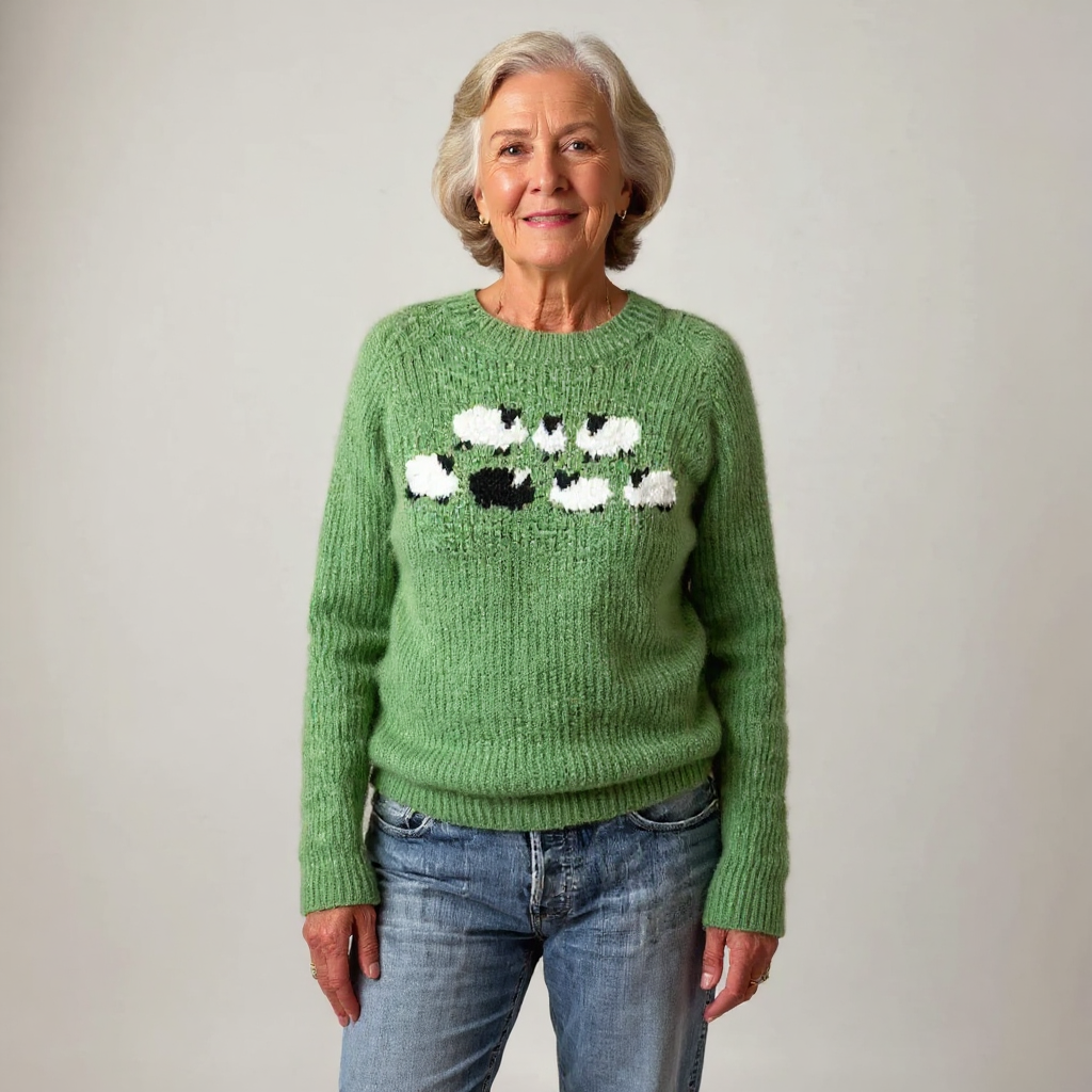 Strickpullover Damen | Retro Muster & Weiche Qualität 1
