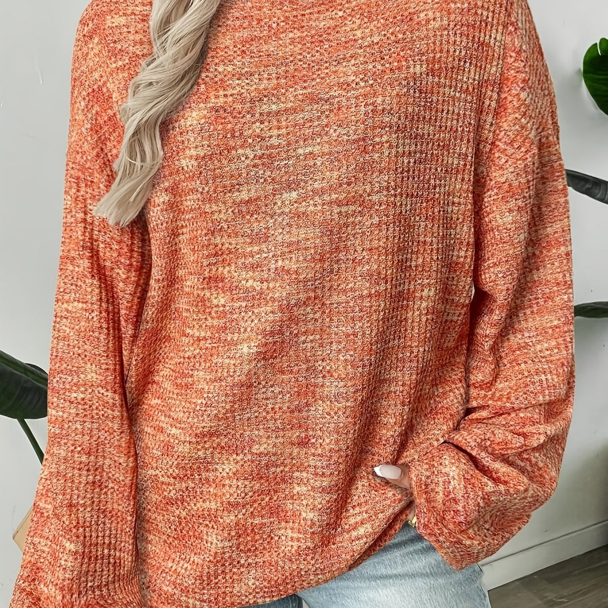 Strickpullover Damen | Waffelstrick & Lockere Passform