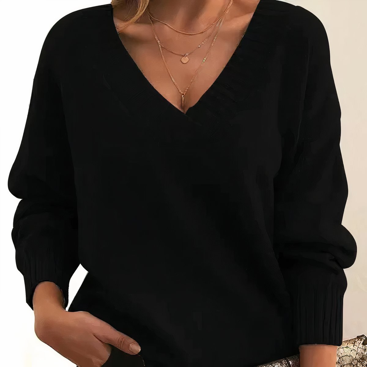 Strickpullover Damen | Weich & Warm mit V-Ausschnitt