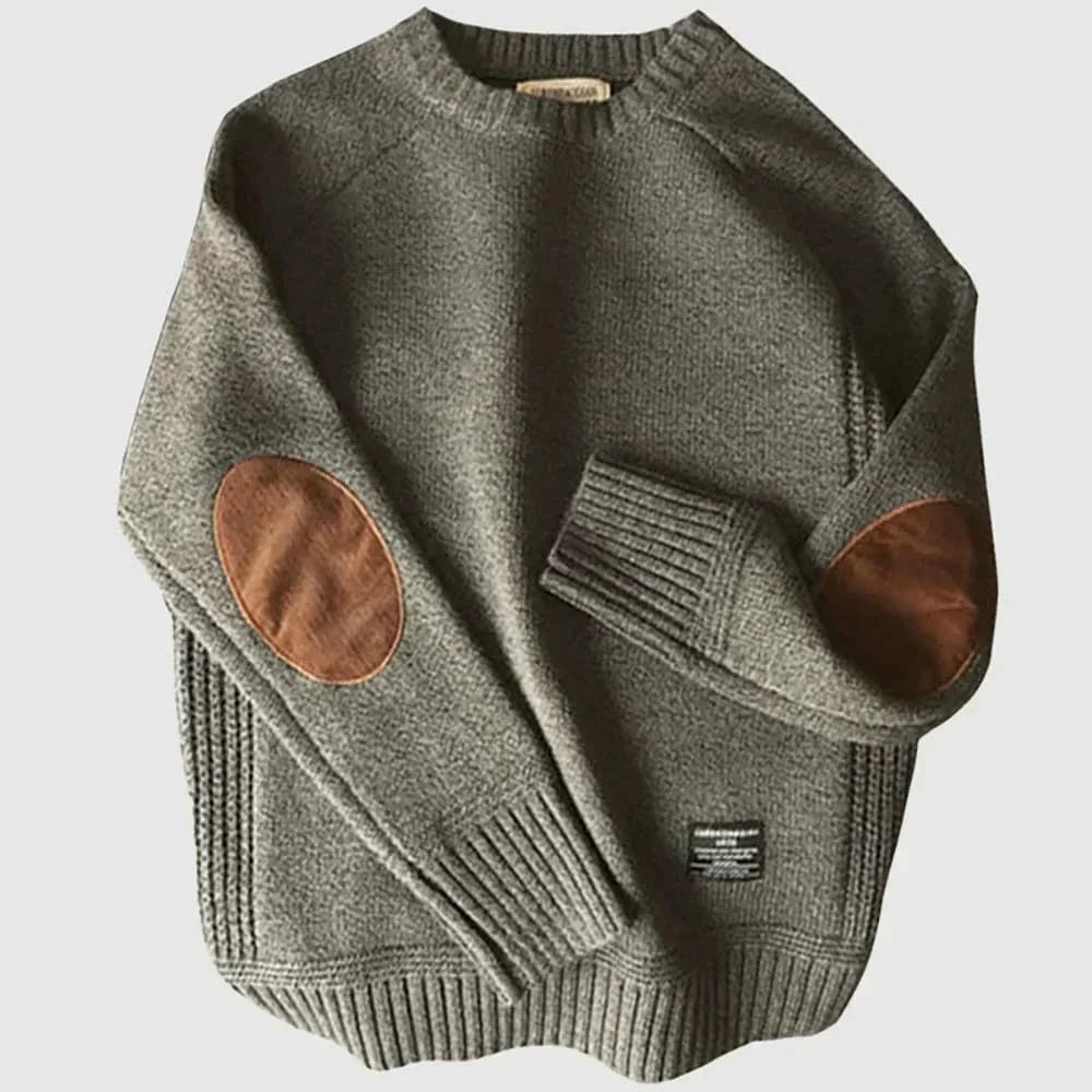 Strickpullover Herren | Ellbogen-Patches & Bequeme Passform