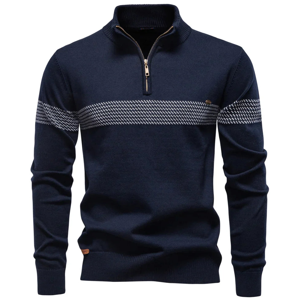 Strickpullover Herren | Halber Reißverschluss & Bequem