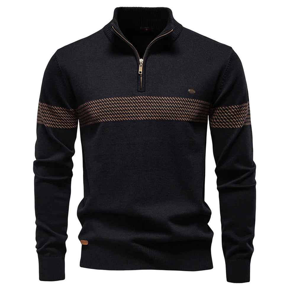 Strickpullover Herren | Halber Reißverschluss & Bequem