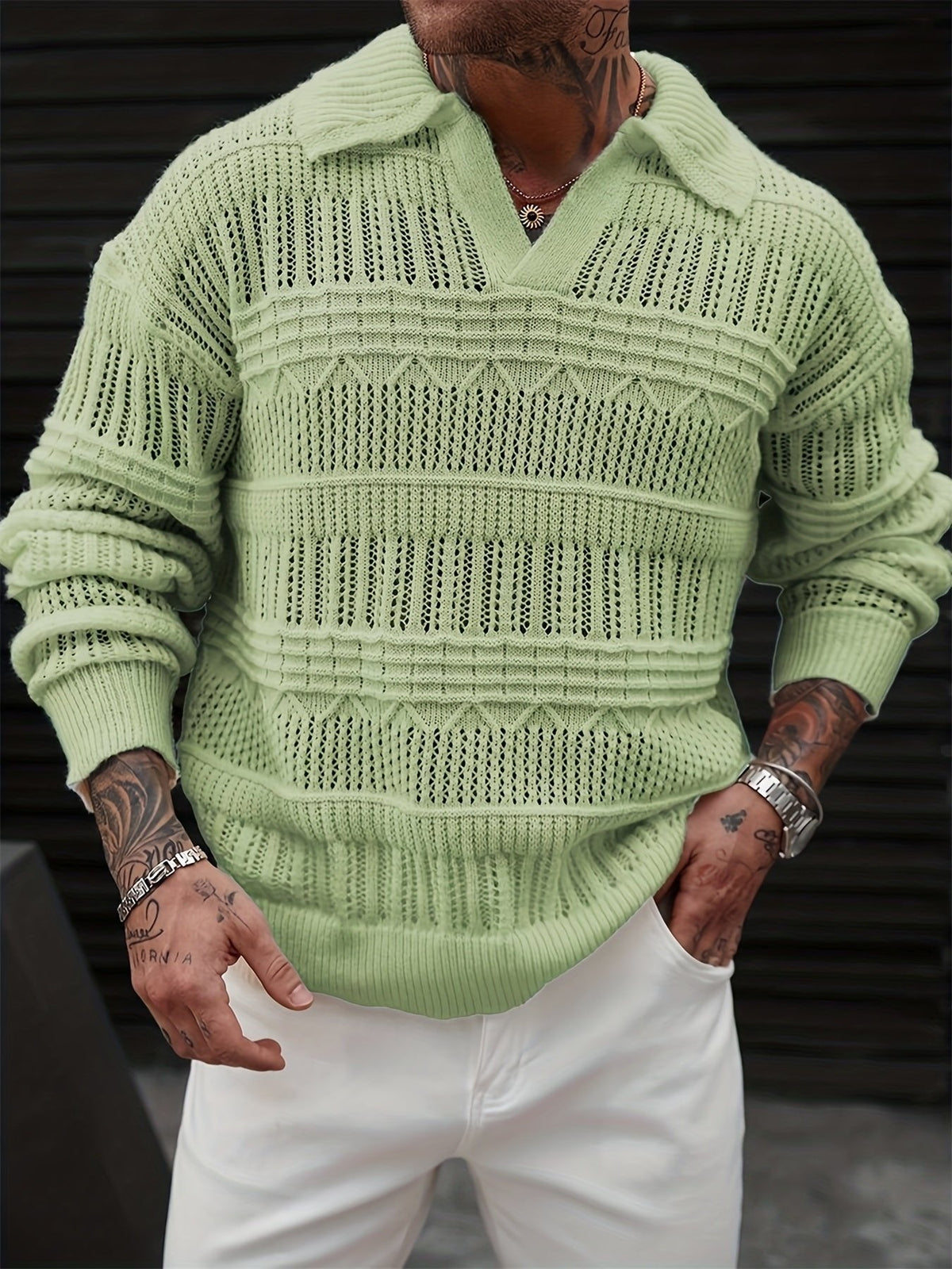 Strickpullover Herren | Kragen & Bequemer Sitz