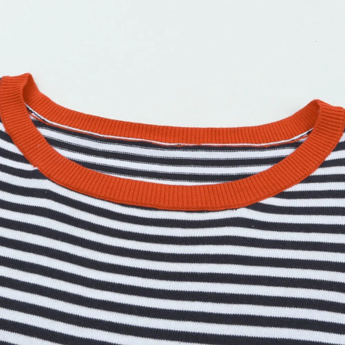 Strickshirt Damen | Streifenmuster mit Kontrastrand 1