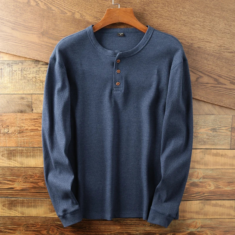 Sweatshirt Herren | Henley-Knopfleiste & Lässiger Langarm-Komfort