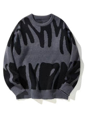 Men's Pullover Sweatshirt Round Neck | Warm & Contemporary Pattern