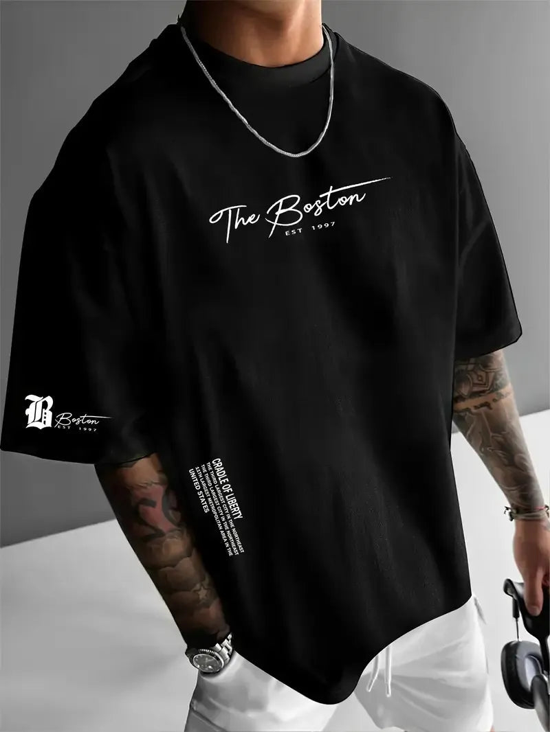 T Shirt Herren | Oversized Graphic Print mit Statement-Design