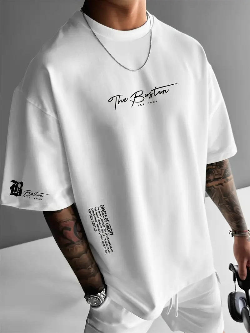 T Shirt Herren | Oversized Graphic Print mit Statement-Design