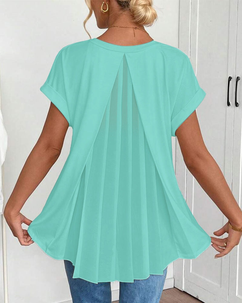 Top Damen | Plissee-Rücken-Detail & Eleganter Sommerchic