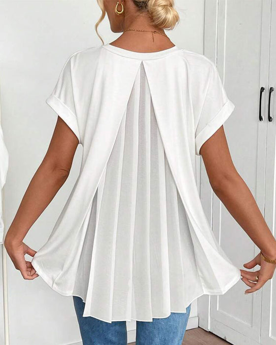 Top Damen | Plissee-Rücken-Detail & Eleganter Sommerchic
