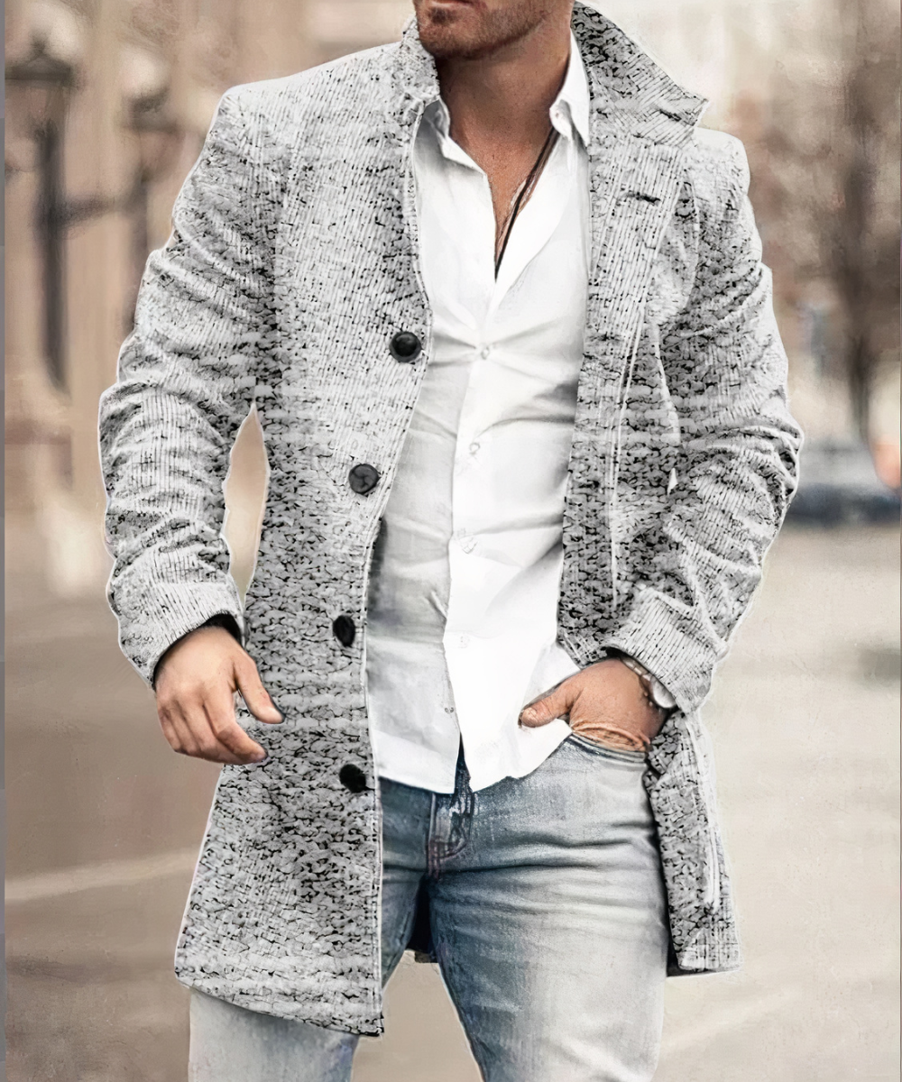 Trench coat Herren | Elegant & Vielseitig mit Stehkragen