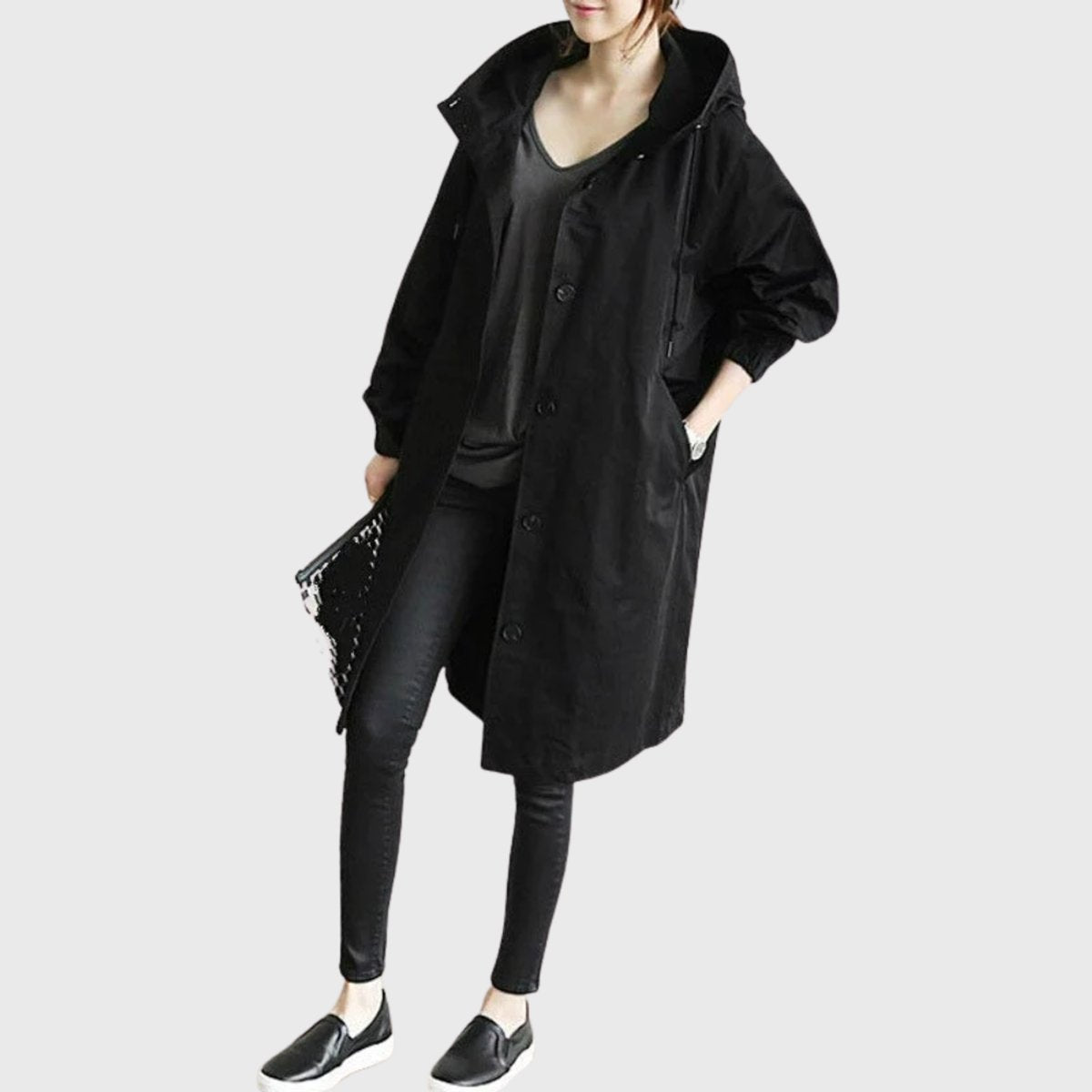 Trenchcoat Damen | Wasserdicht mit Kapuze 2