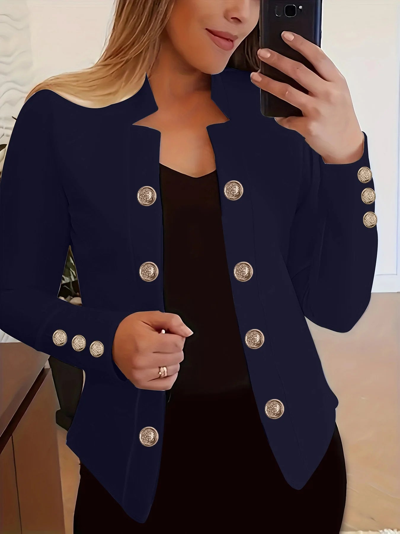 Übergangsjacke Damen | Blazer Damen | Elegante Knöpfe & Figurbetonter Look
