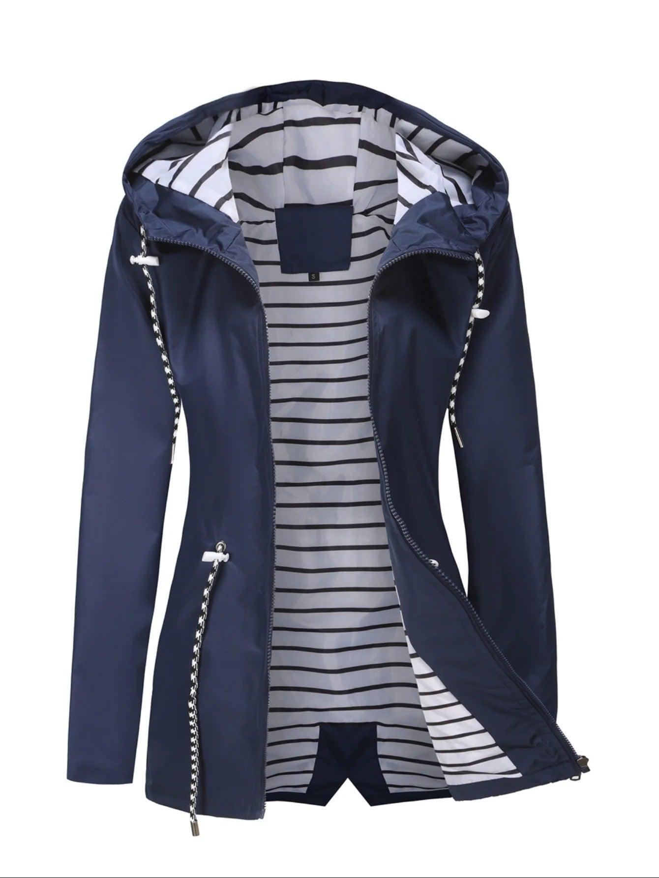 Übergangsjacke Damen | Regenjacke Damen | Kapuze & versetzter Zipper für flexiblen Schutz