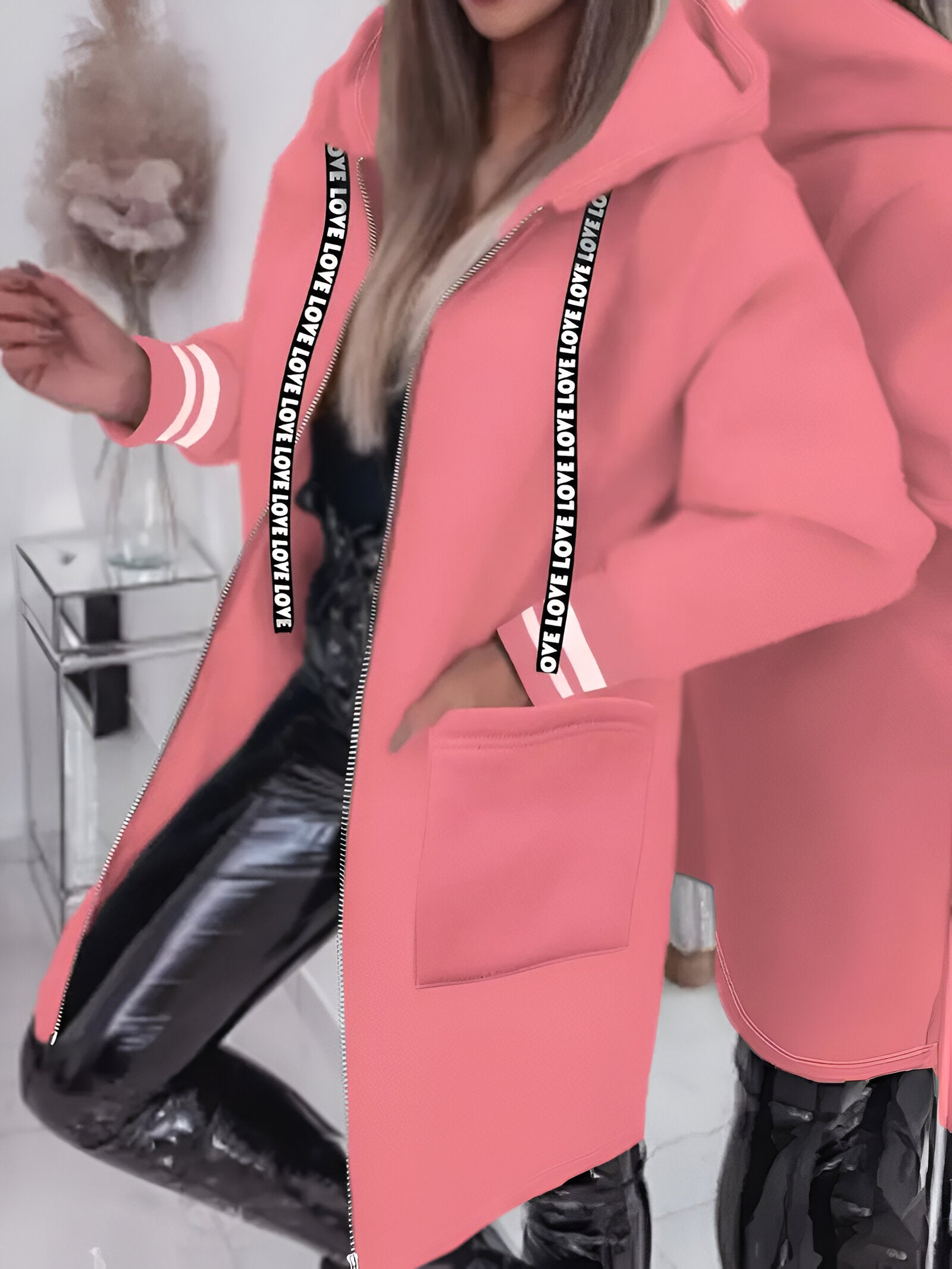 Übergangsjacke Damen | Sweatjacke Damen | Kapuze & Reißverschluss für Komfort