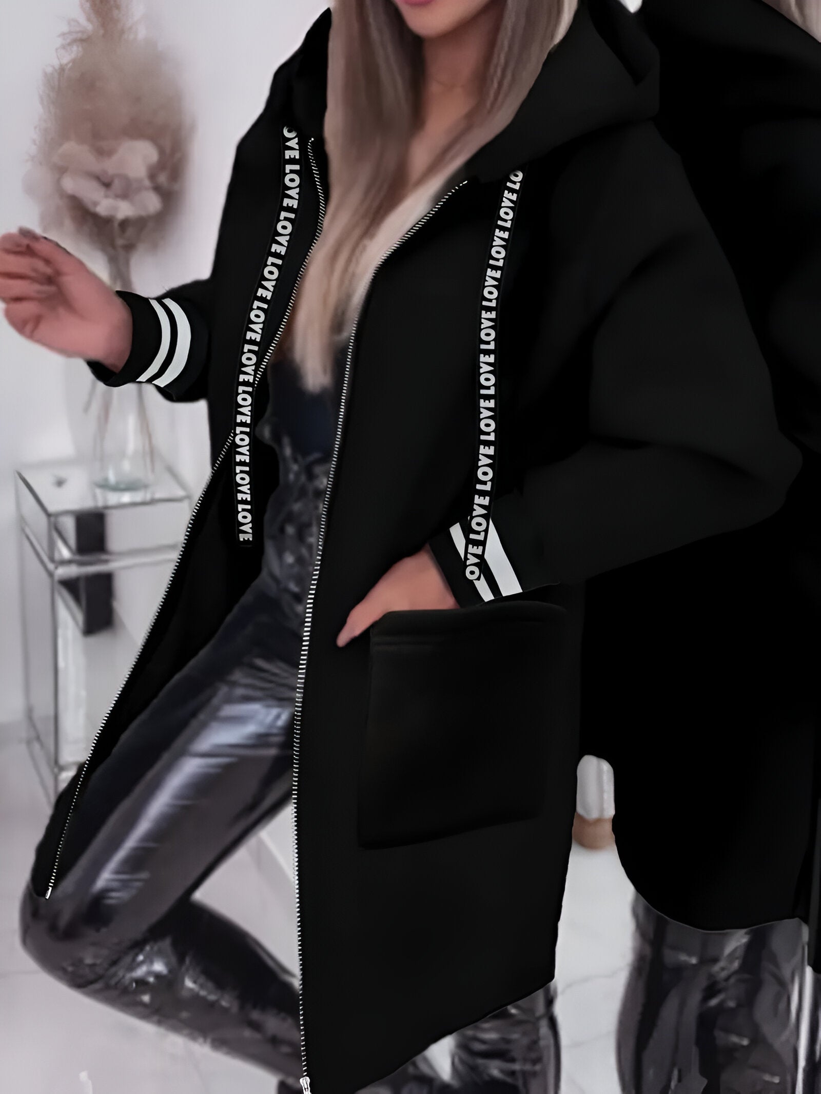 Übergangsjacke Damen | Sweatjacke Damen | Kapuze & Reißverschluss für Komfort