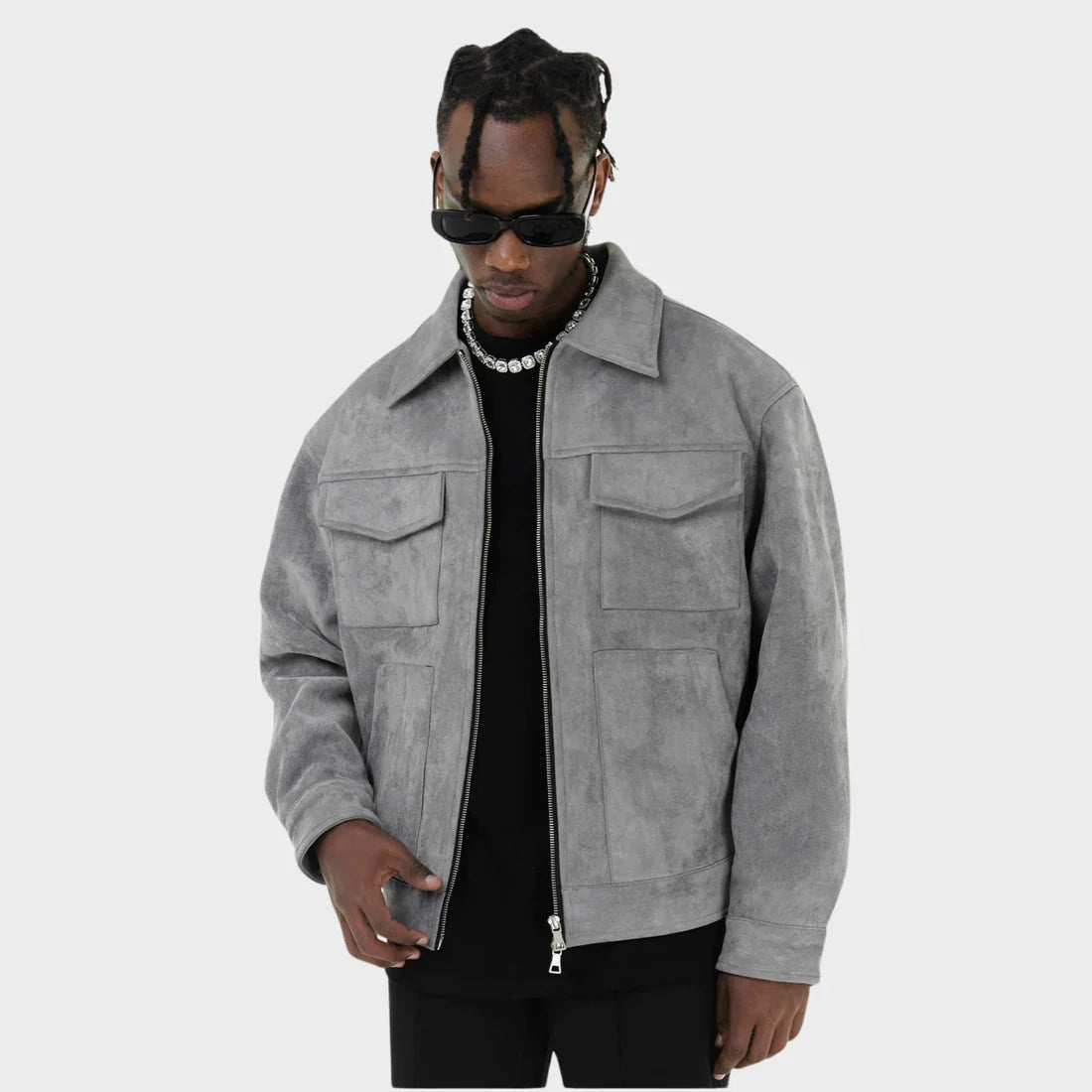 Übergangsjacke Herren | Reißverschluss & Cargo-Taschen