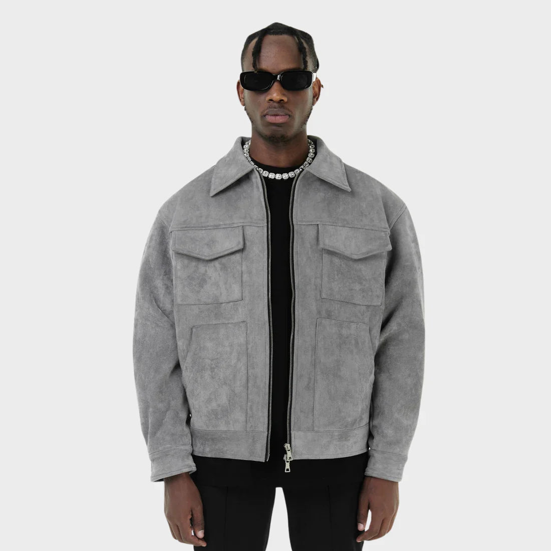 Übergangsjacke Herren | Reißverschluss & Cargo-Taschen