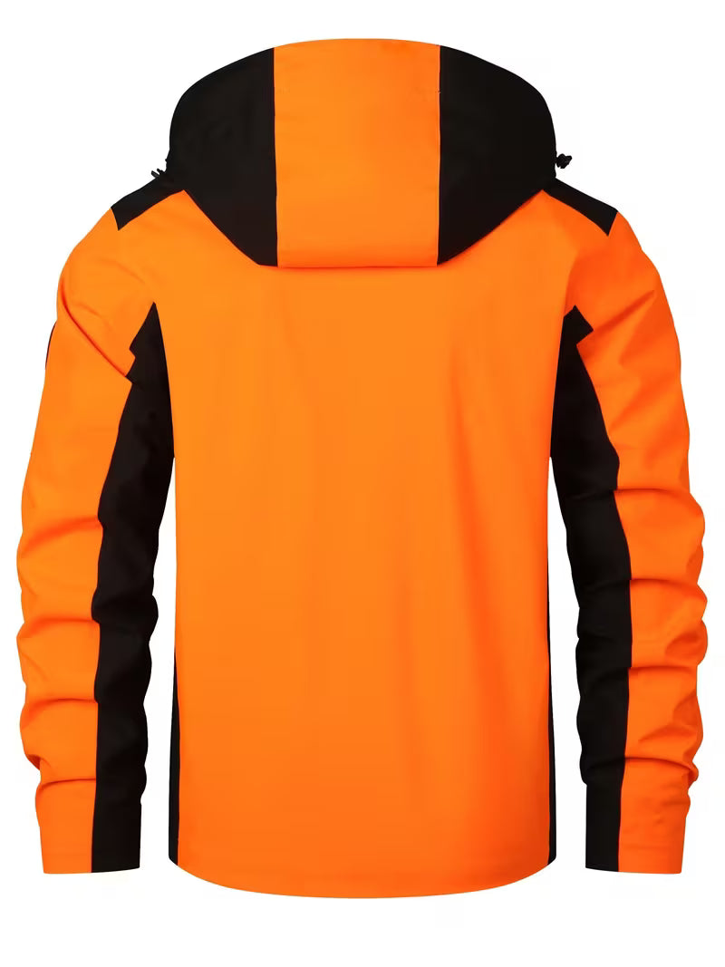 Übergangsjacke Herren | Softshelljacke mit Kapuze | Reißverschluss-Front & sichere Taschen