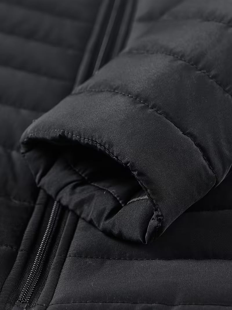 Übergangsjacke Herren | Steppjacke Herren| Stehkragen-Windschutz & Leichtwärme