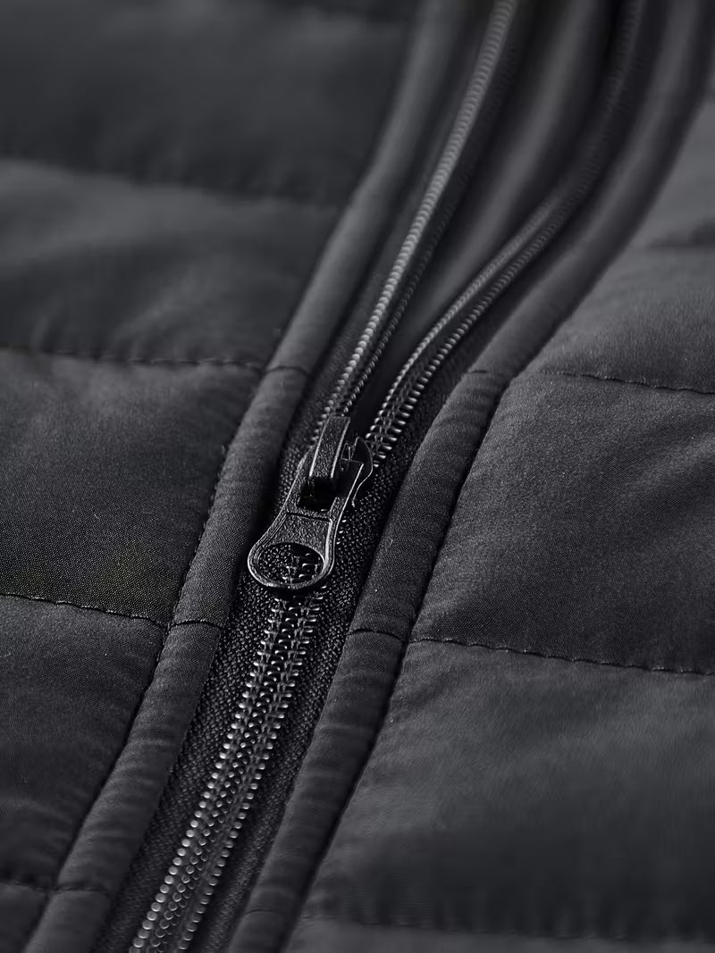 Übergangsjacke Herren | Steppjacke Herren| Stehkragen-Windschutz & Leichtwärme