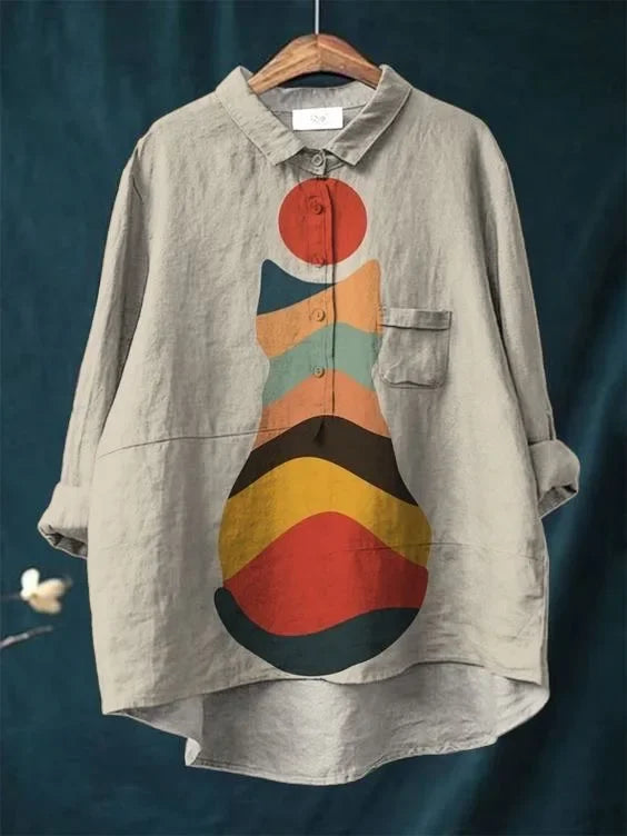 Uluru™ - Katzenkunst T-Shirt 6
