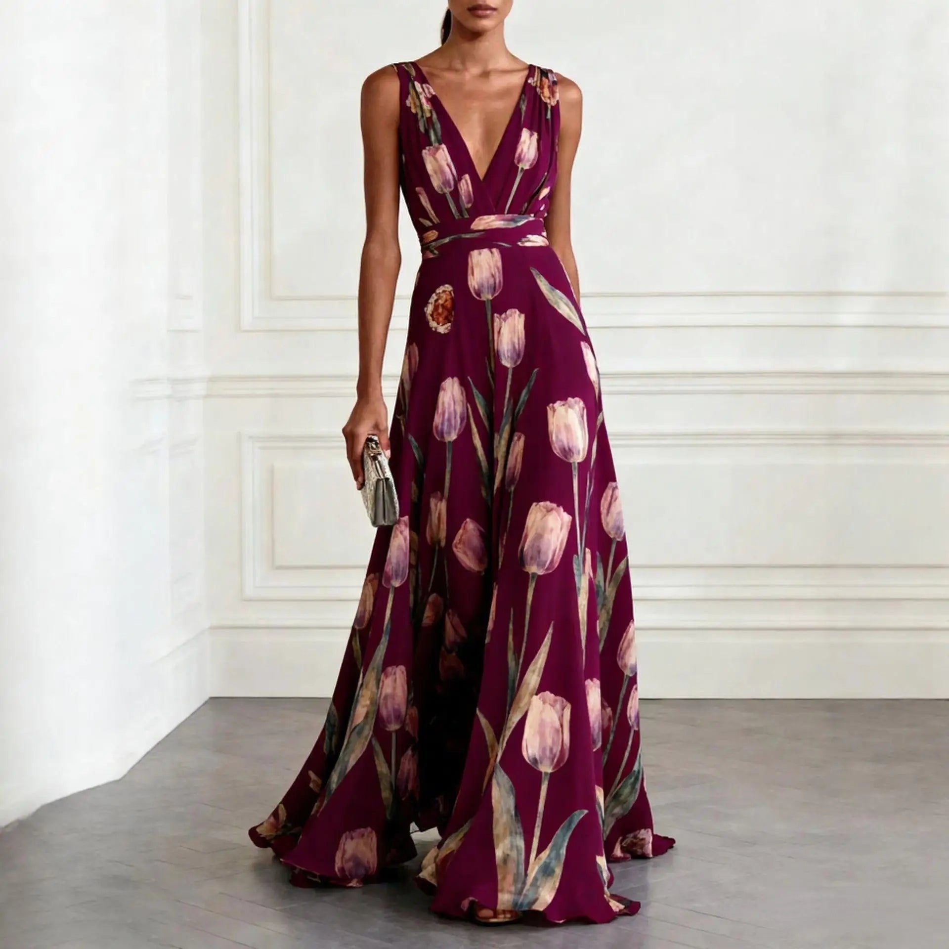 Valentina | Elegantes Und Feminines Chiffon Maxikleid 1