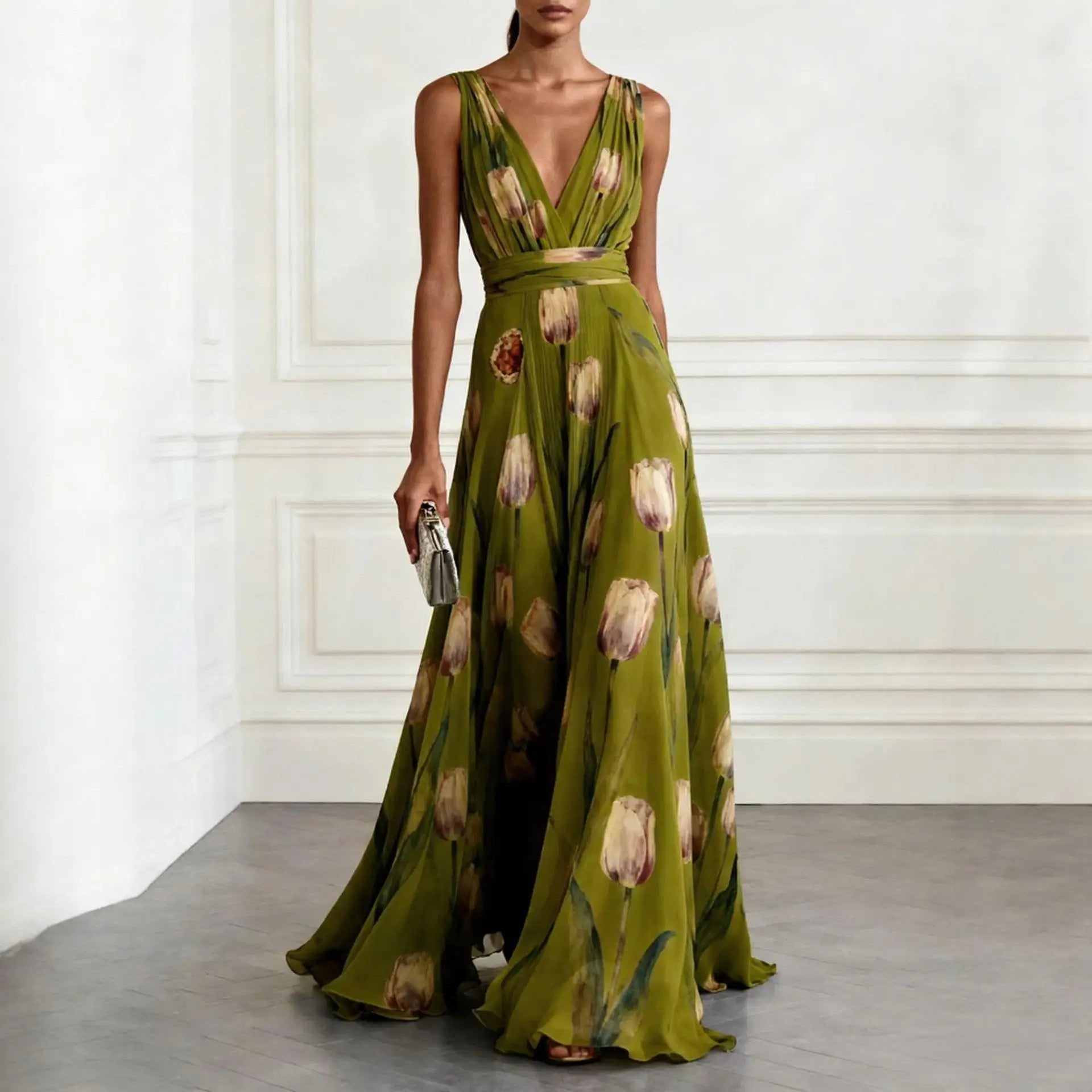 Valentina | Elegantes Und Feminines Chiffon Maxikleid 3